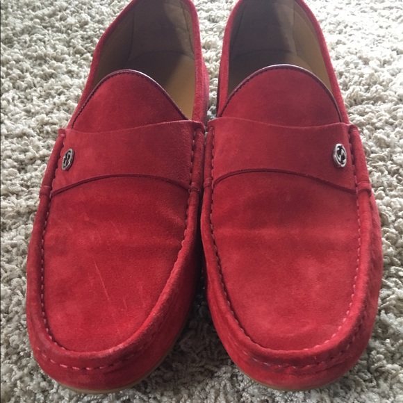 Gucci moccasins in rosso red suede: 100% Authentic main image 8