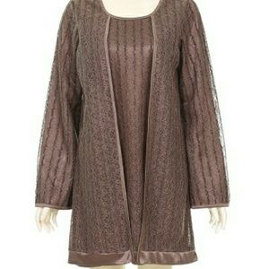 A Mocha glittery tunic shirt