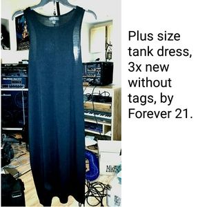 Forever 21 plus size long black tank dress.