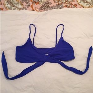 L*SPACE Chloe Wrap Top In Royal