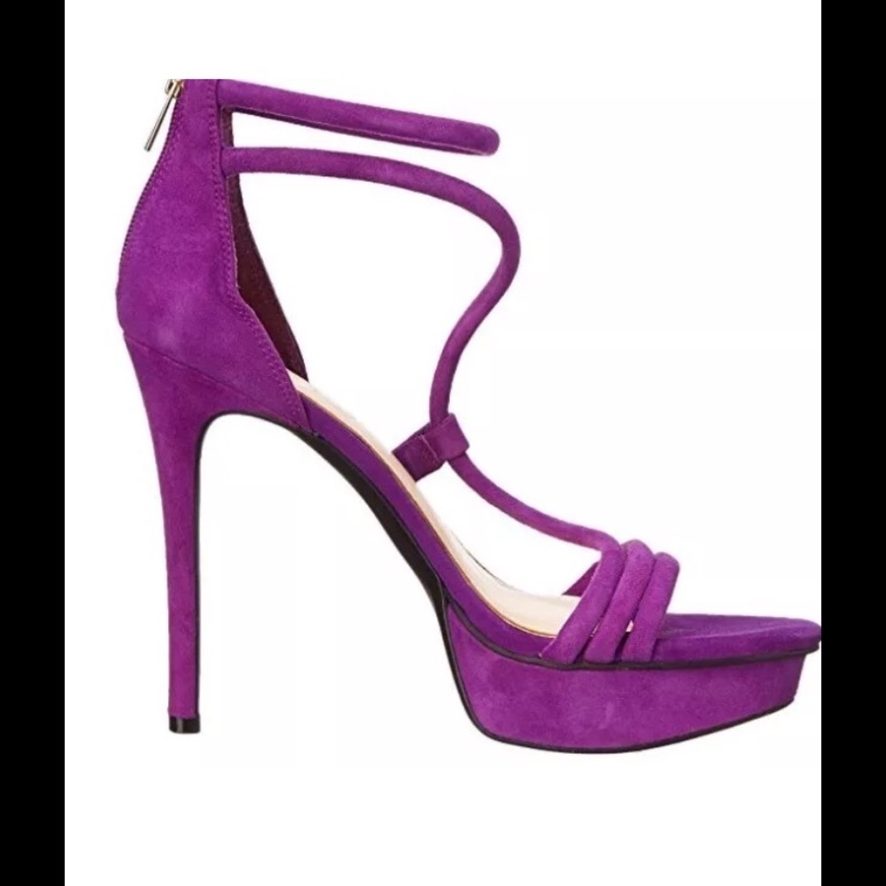 Jessica Simpson Caela Pretty Purple Kid Suede Heel