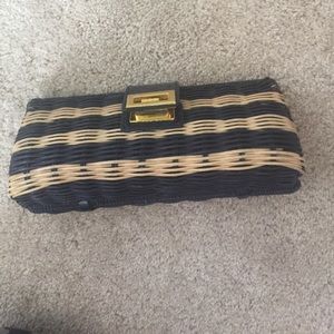 J. Crew whicker style hand purse