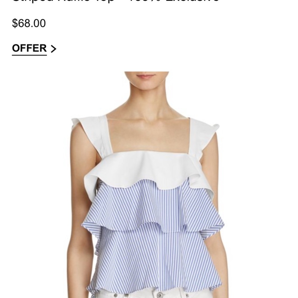 Lucy Paris from Bloomingdales ruffle shoulder top