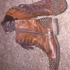 Steve Madden studded combat boots