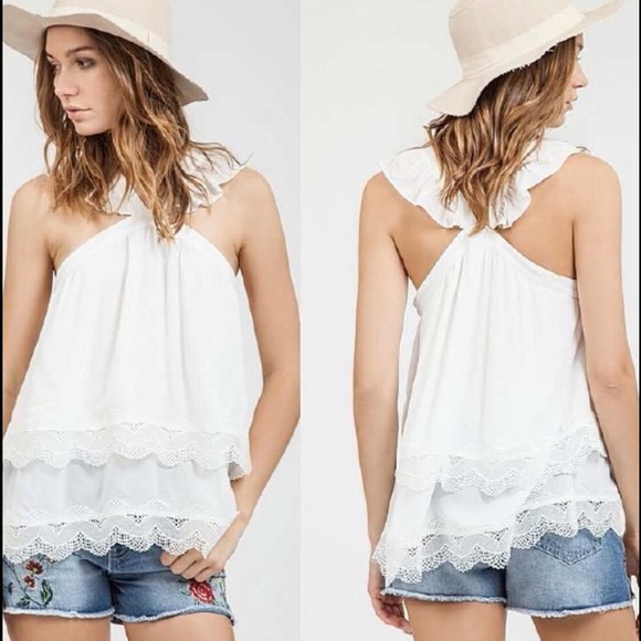 NWT Boho Flirty Summer Top - Picture 2 of 3