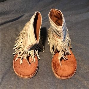 Free People fringe sandals