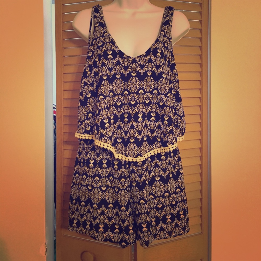 Moon Kiss Floral Romper - Small