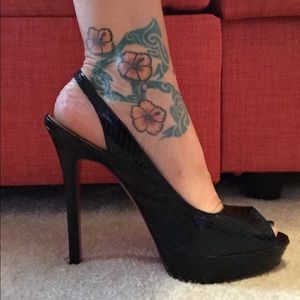 New sling back peep toe heels!