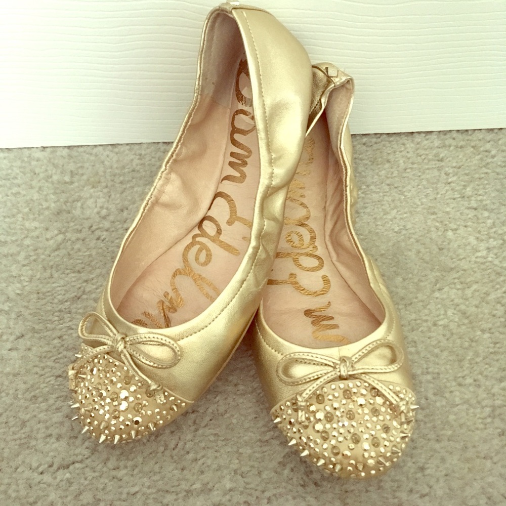 Sam Edelman Gold ballet flats