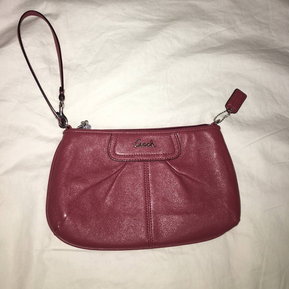 Pink Coach Over the Shoulder Bag/Wristlet