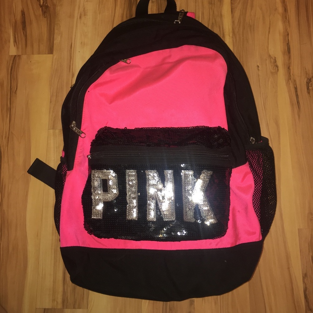 Gently used hot pink VS backpack 💕