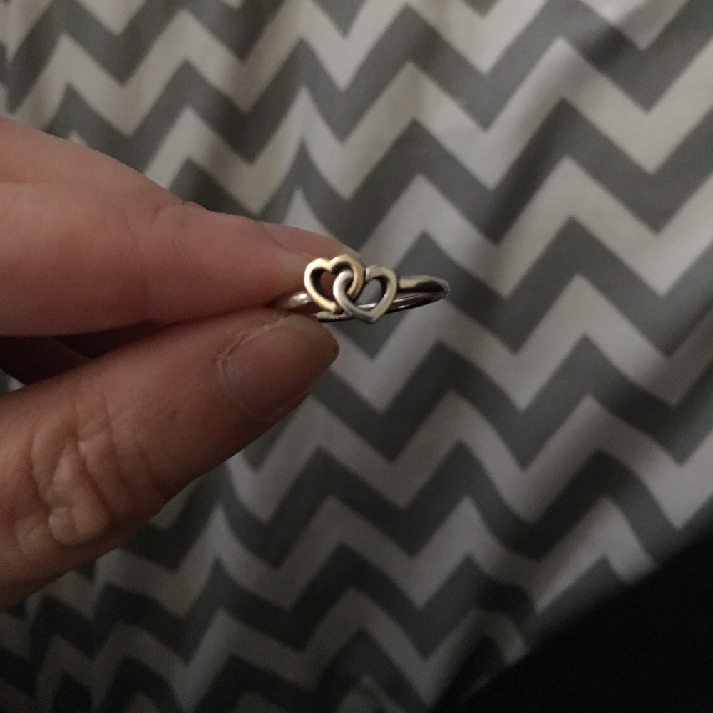 Pandora double heart ring