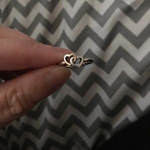 Pandora double heart ring