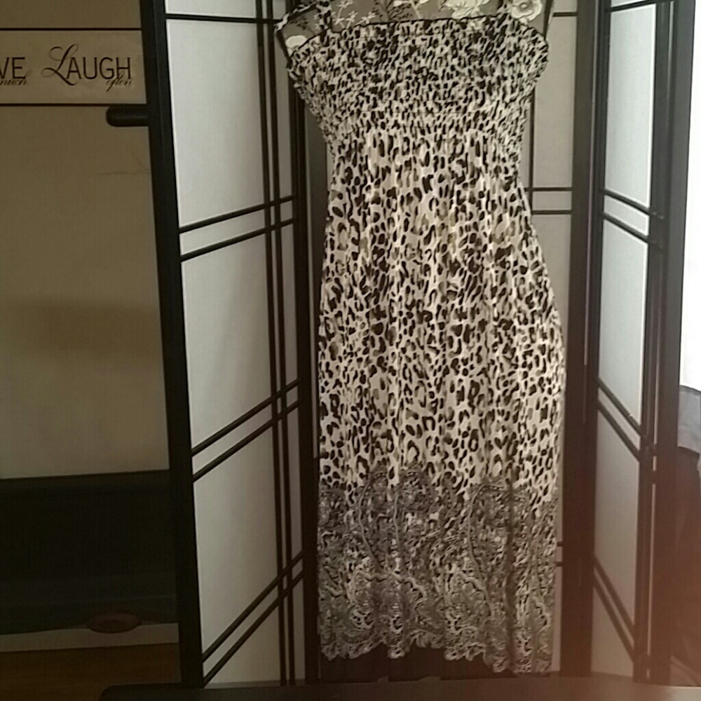 Leopard print sundress sz sm