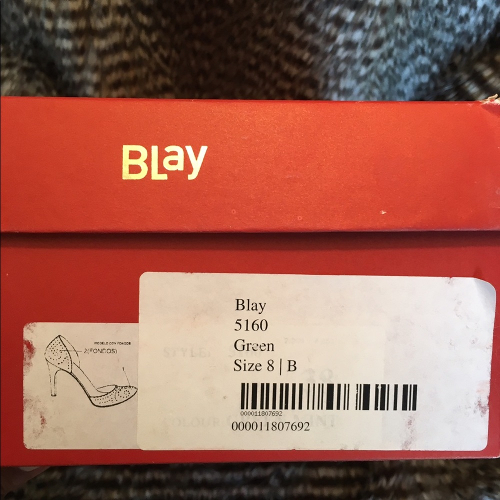 Blay green/silver pumps - Picture 3 of 4