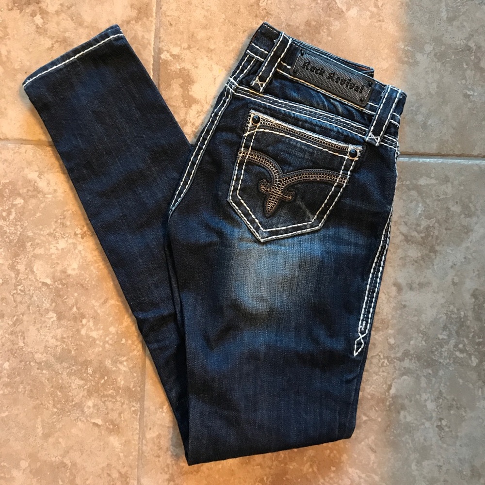 Rock Revival Dee Skinny Jeans Size 27