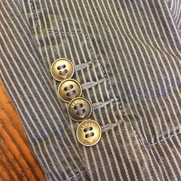 Armani Junior Striped Seersucker Jacket - Picture 5 of 8