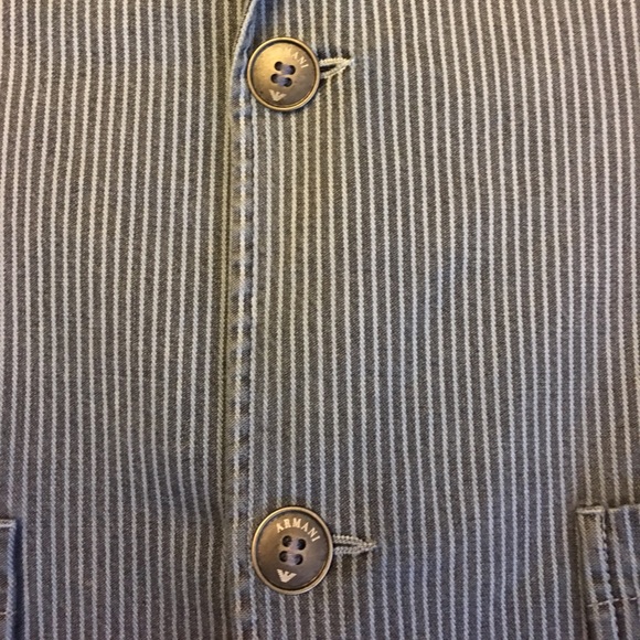 Armani Junior Striped Seersucker Jacket - Picture 6 of 8