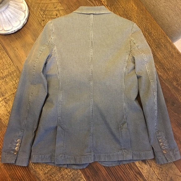 Armani Junior Striped Seersucker Jacket - Picture 7 of 8