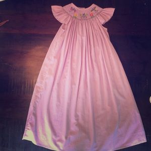 Adorable Be Mine purple gingham smock dress