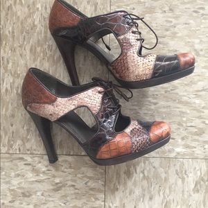 Stuart weitzman snake skin Mary Jane