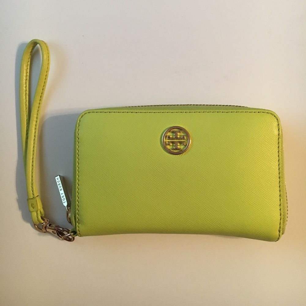 Tory Burch Neon Zippered Wallet / Wristlet