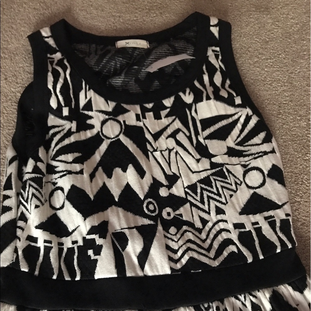 Black and white light weight dress