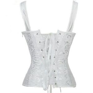 Intimates & Sleepwear - White Corset - Victorian Steampunk or Renaissance Intimates & Sleepwear - White Corset - Victorian Steampunk or Renaissance
