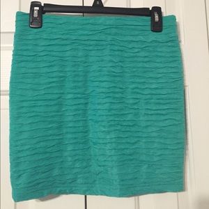Teal mini skirt