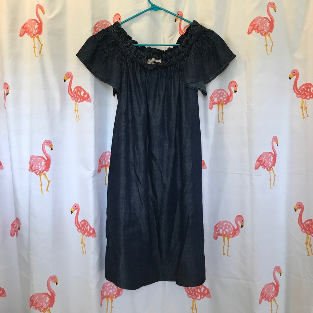 NWOT Philosophy off-the-shoulder denim dress, S