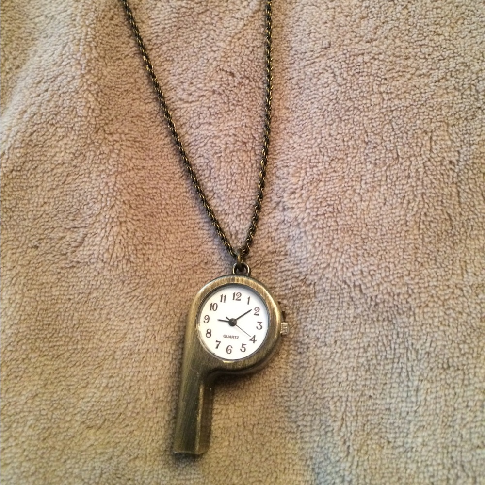 Whistle Clock Necklace