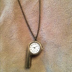 Whistle Clock Necklace