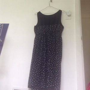 Black & White polka dotted knee length dress