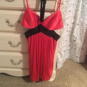 Orange and Black Dress