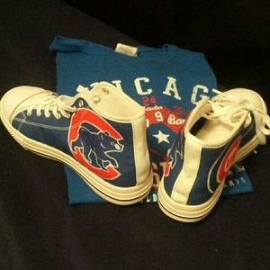Chicago Cubs high top sneakers