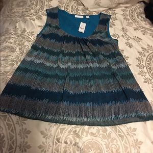 NWT multi colored tank size L