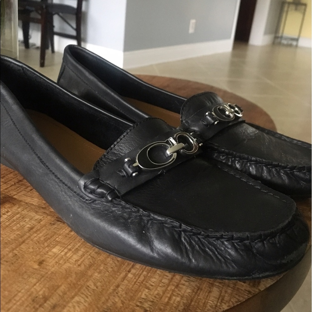 Coach leather loafers w/ box