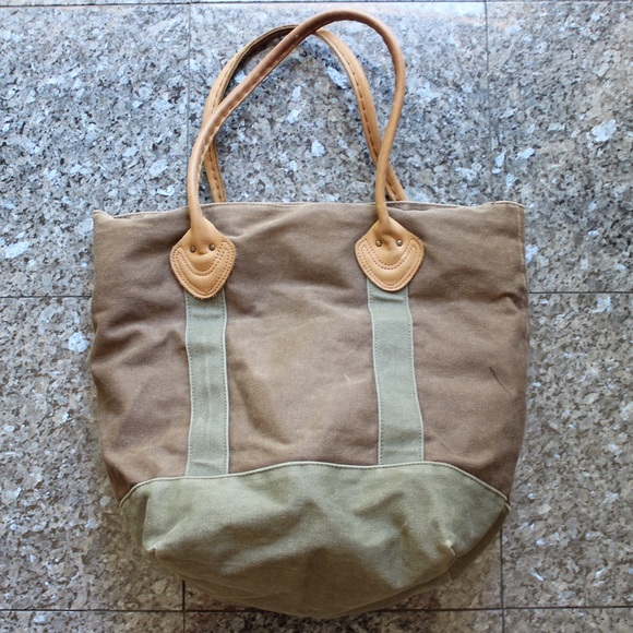 L L Bean Bags Vintage Ll Bean Large Canvas Tote Bag Poshmark