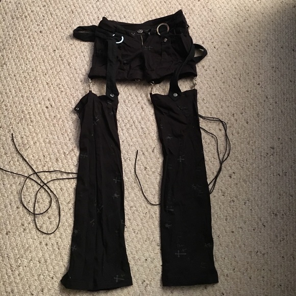 Punk rave Pants - Pink rave visual kai goth pants