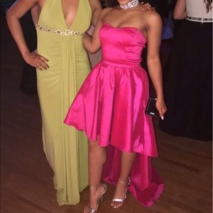 Hot pink hi lo dress