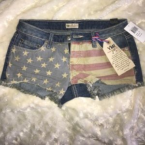 YMI American Flag Jean shorts