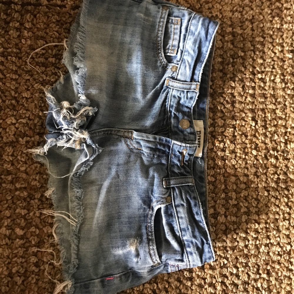 PINK blue jean shorts