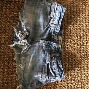 PINK blue jean shorts