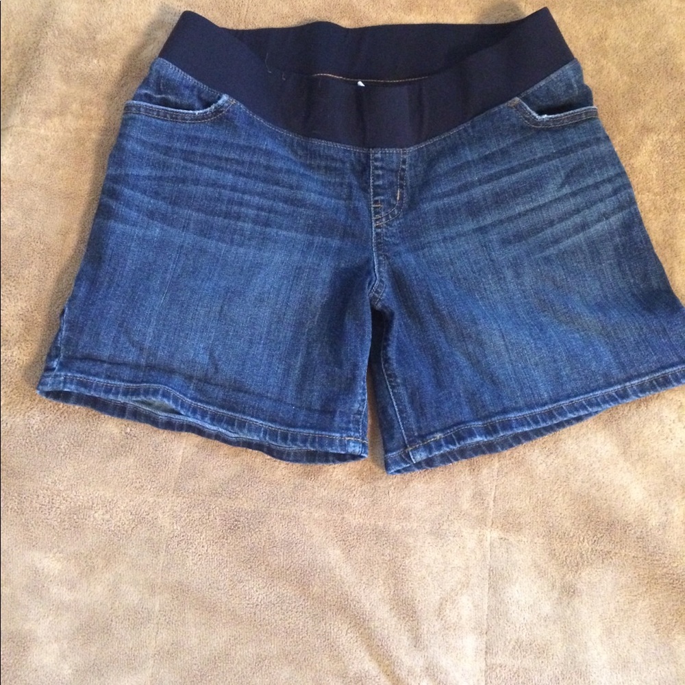 Maternity jean shorts