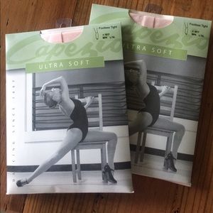 Capezio Ballet Pink Footless Tights NEW!