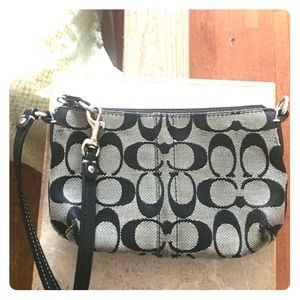 Black and grey Coach wristlet Authentic