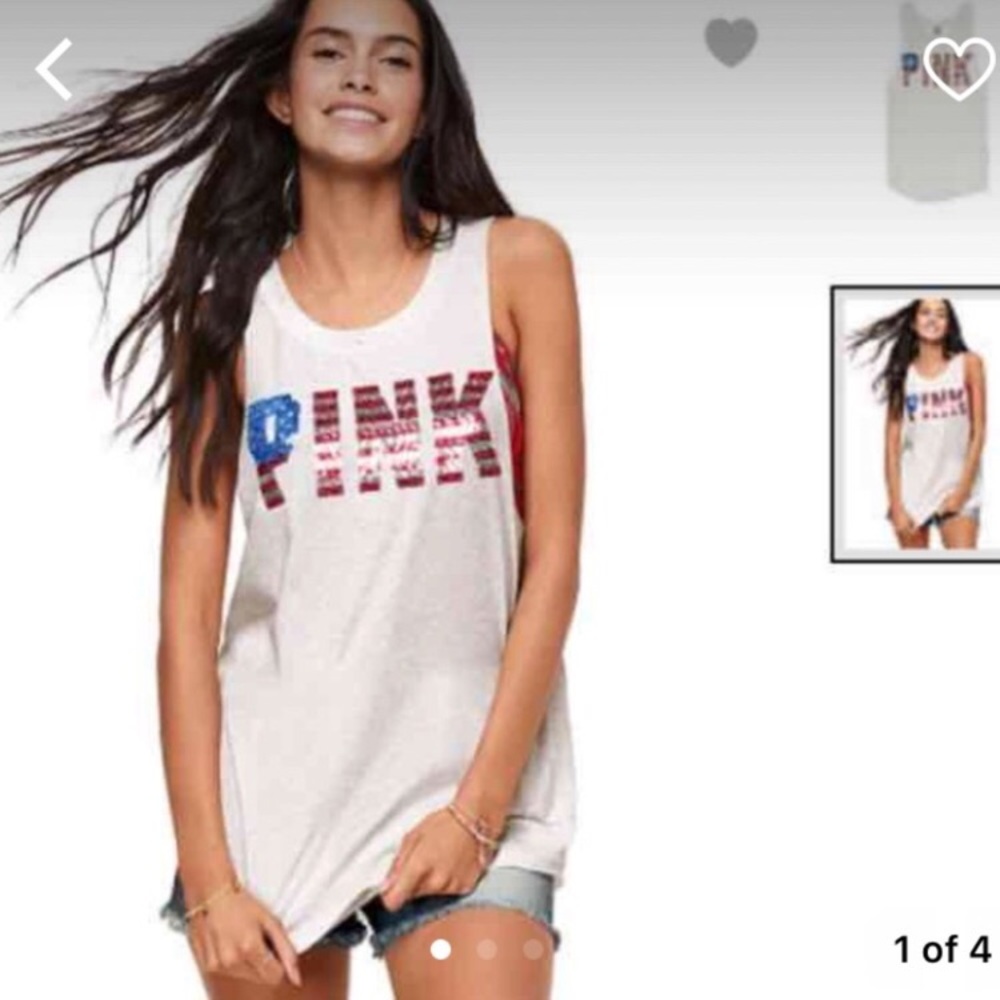 Vs pink bling tank
