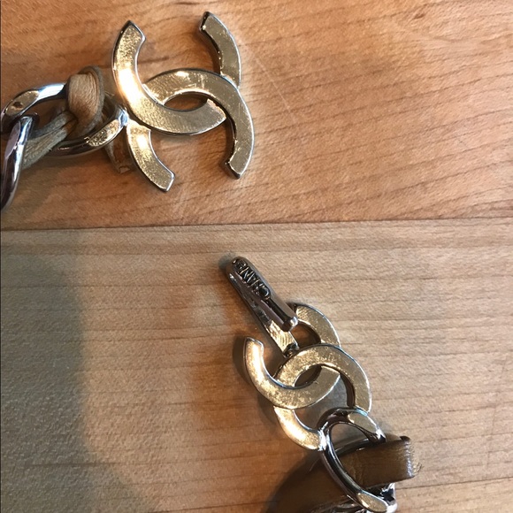 Vintage Nude Authentic Chanel Chain Link Belt