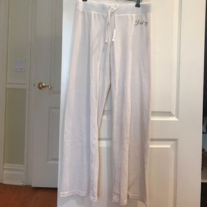 Authentic Ivory Juicy Couture Velvet Pants