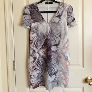 Missguided Marble Print Dress